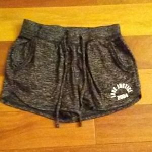 Silk black shorts